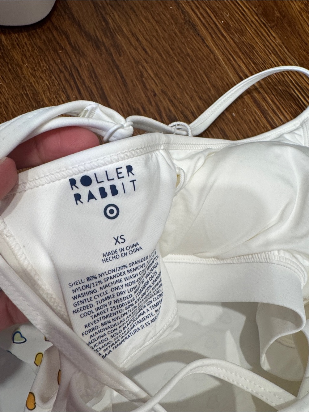Roller rabbit target Heart Print White Cami Top - Picture 3 of 3